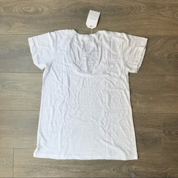 Revolve LNA Bondage Strap Tee T-Shirt White Short Sleeve Relaxed fit Strappy S - Picture 9 of 10